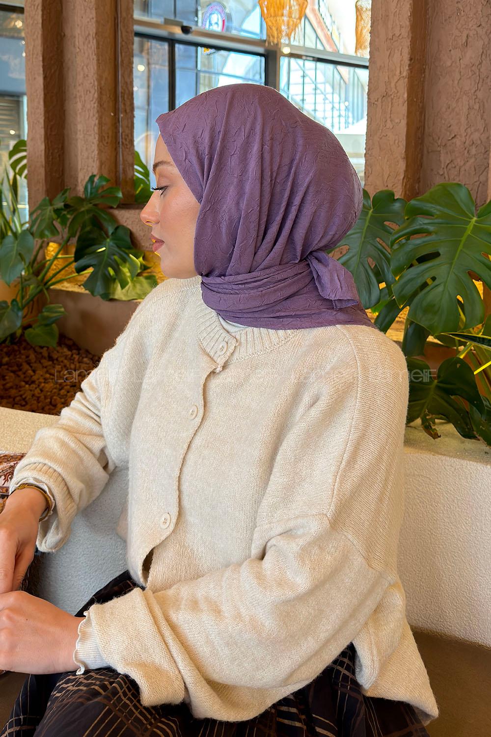 Lamelif Bambu Eşarp Lila