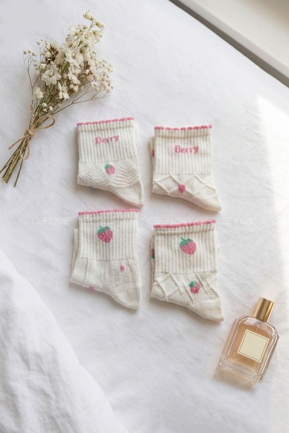 Ecru Pink Sock