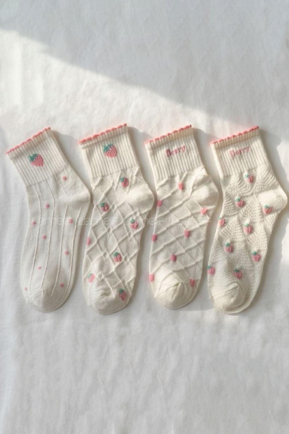 Ecru Pink Sock