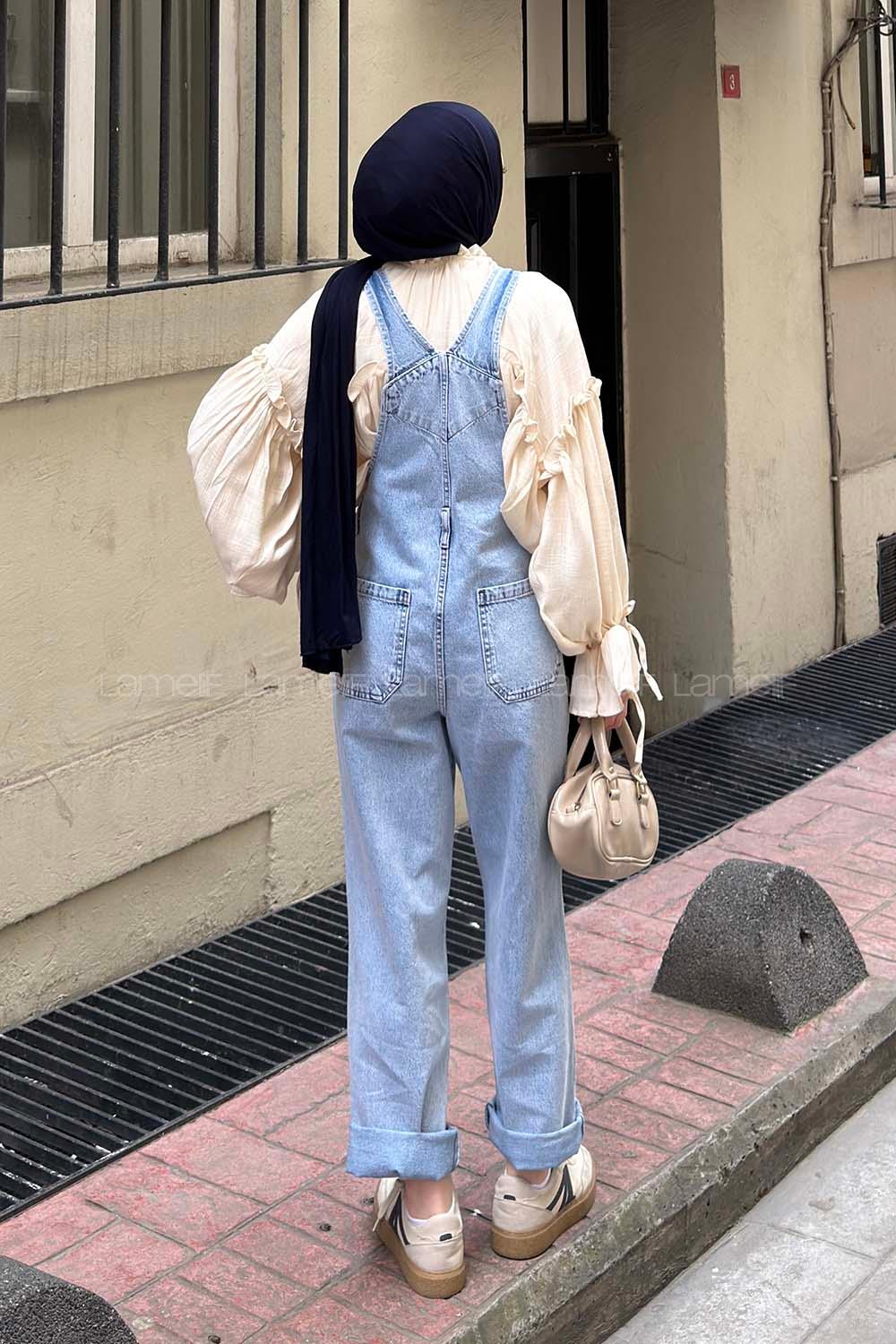 Lamelif Bahçıvan Model Tulum Mavi