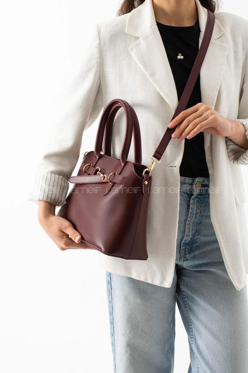 Lamelif Varok Model Bordo Kadın El Ve Omuz Çantası