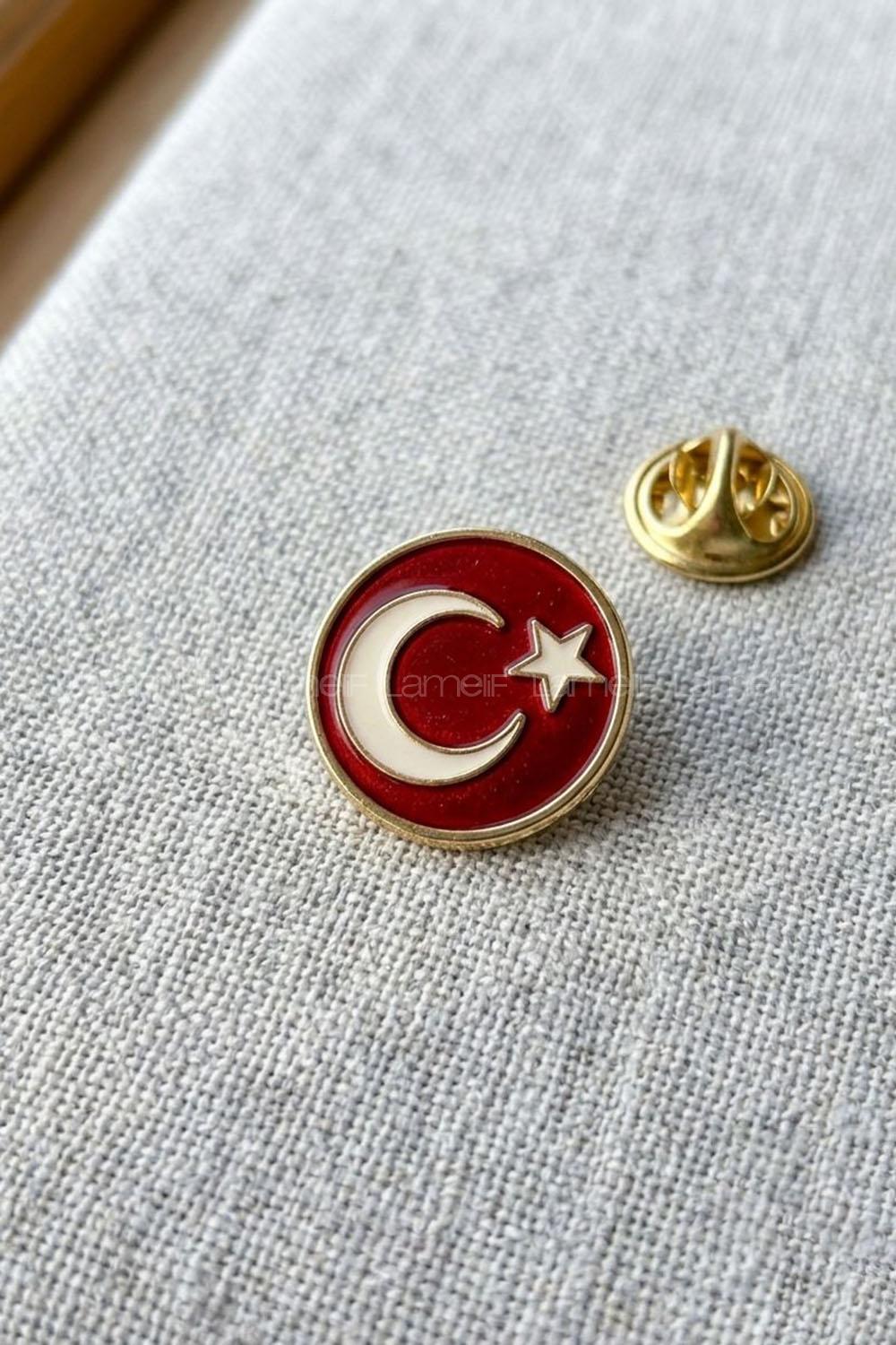 lamelif Cumhuriyet Bayrak Demir Rozet