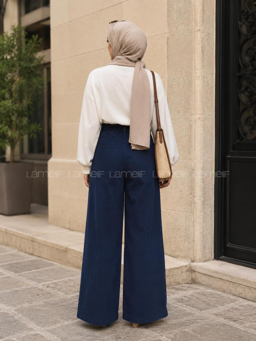 Lamelif Kadın Keten Gabardin Mihra Pantolon