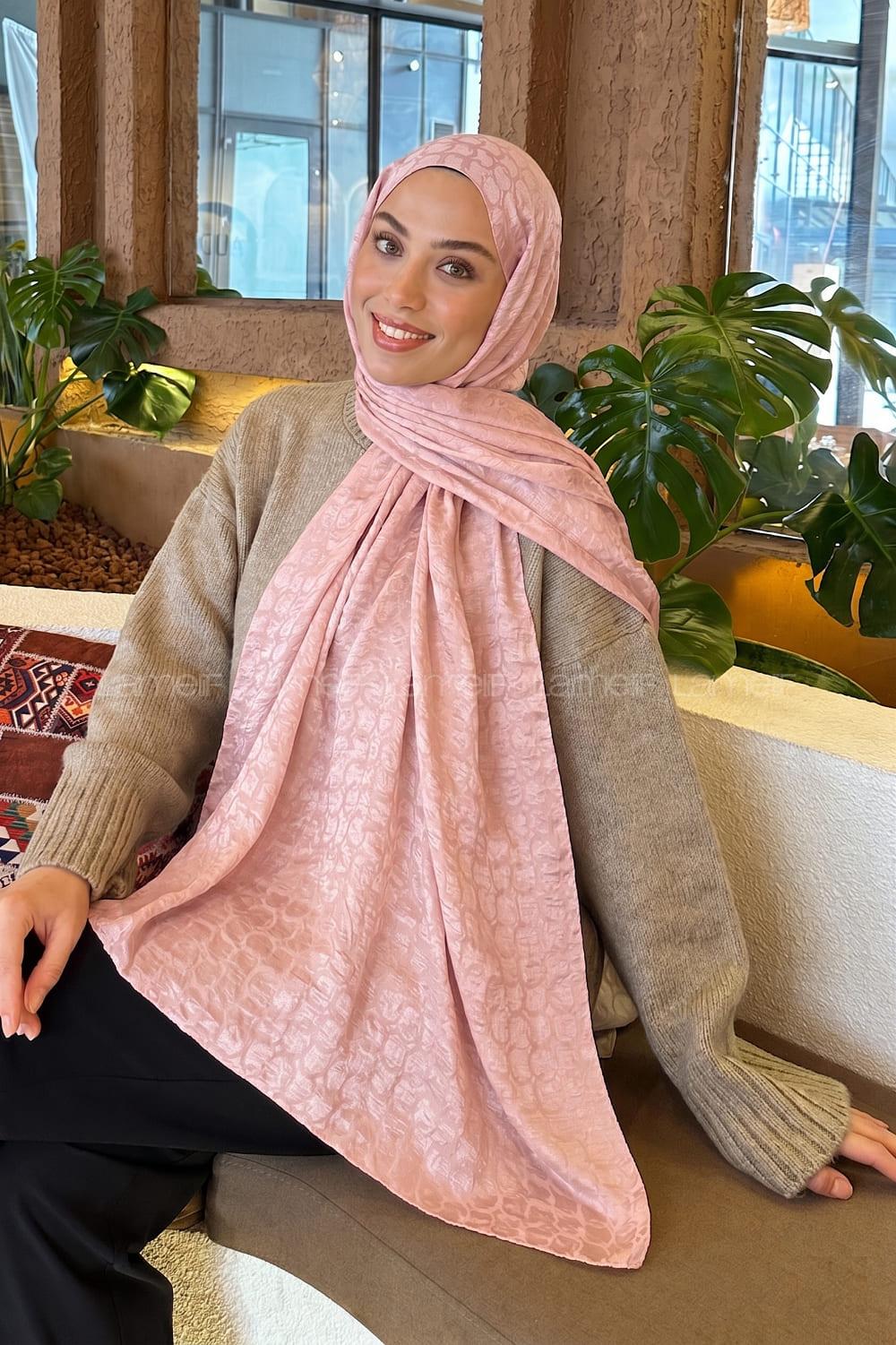 Candy Pink Cotton Fabric Printed Shawl