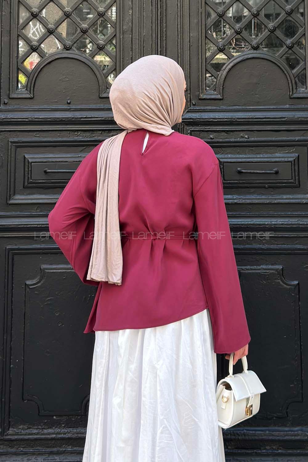 Claret Red Crew Neck Long Arm Ayrobin Shirt