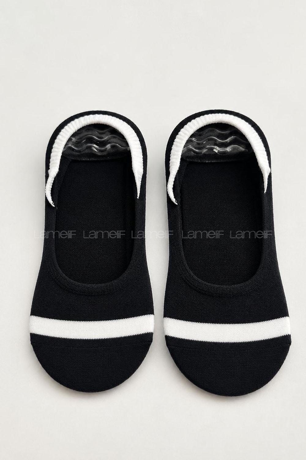 Lamelif 8li Silikonlu Penye Sneaker  Çorap
