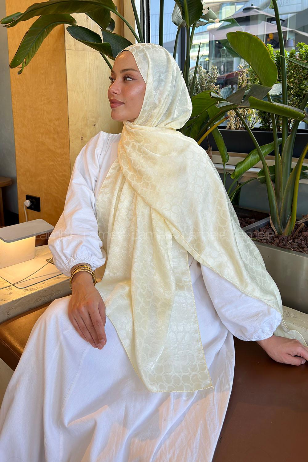 Yellow Cotton Fabric Printed Shawl