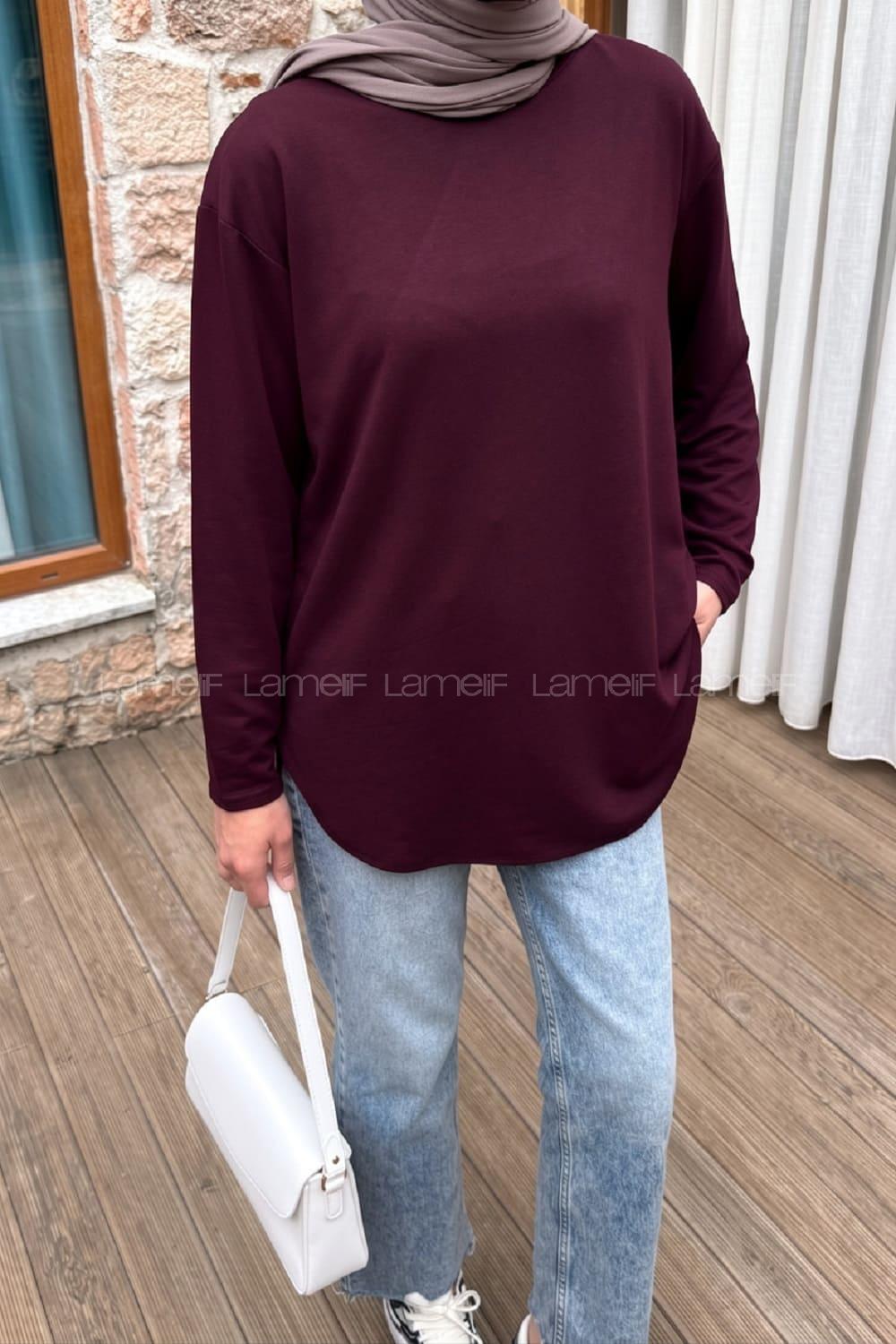 Lamelif Basic Sweat Mürdüm