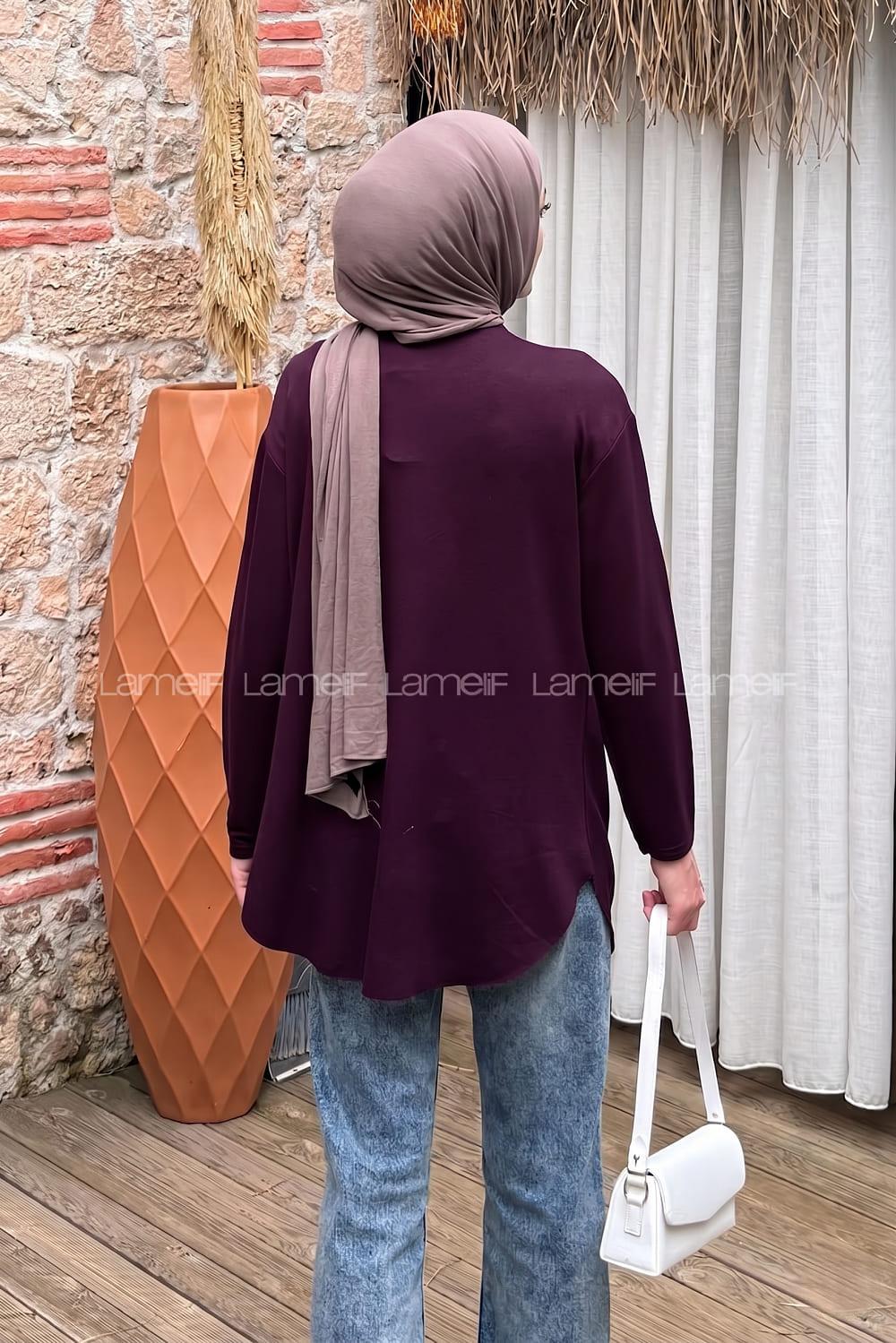Lamelif Basic Sweat Mürdüm