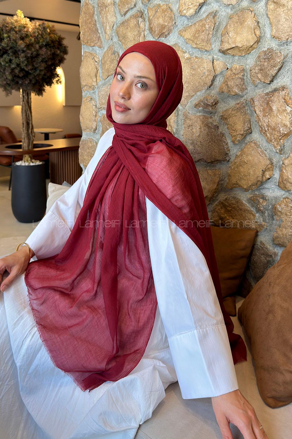 Lamelif  Konfor  Şal Bordo