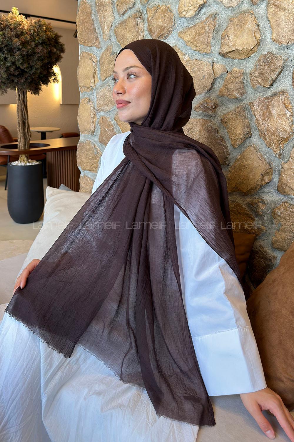 Lamelif  Konfor  Şal Kakao