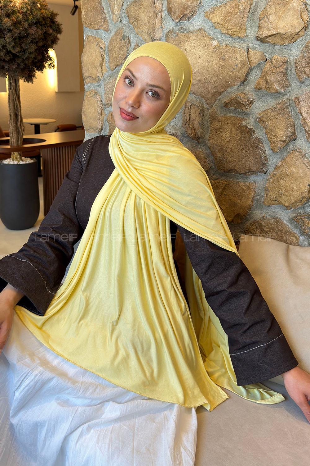 Lamelif Penye Şal Sarı