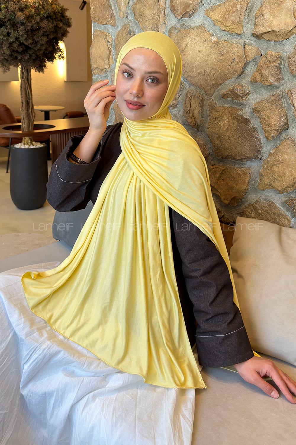 Lamelif Penye Şal Sarı