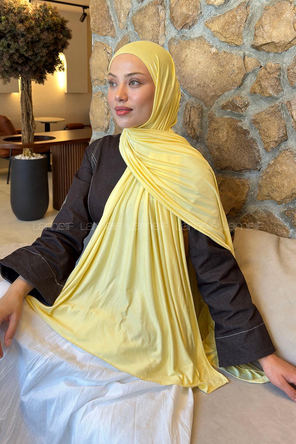 Lamelif Penye Şal Sarı