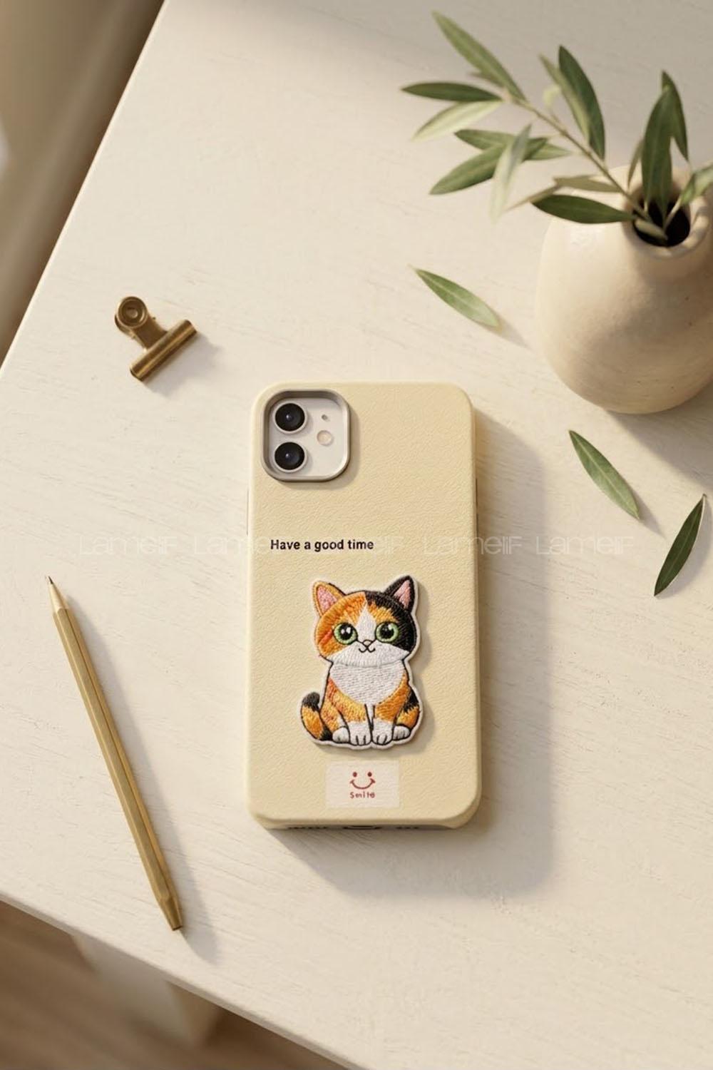 Lamelif iPhone 11 Özel Tasarım Telefon Kılıfı Soft Bej Renk