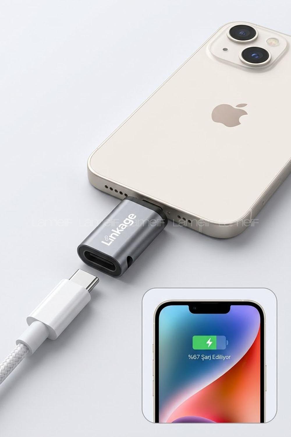 Lamelif iPhone Type-c girişi Eski Nesil Girişe Çeviren Dönüştürücü Adaptör
