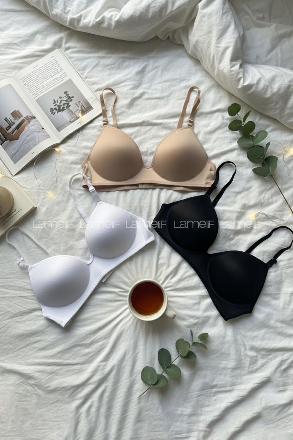 Lamelif Lotus 3lü Desteksiz Sütyen