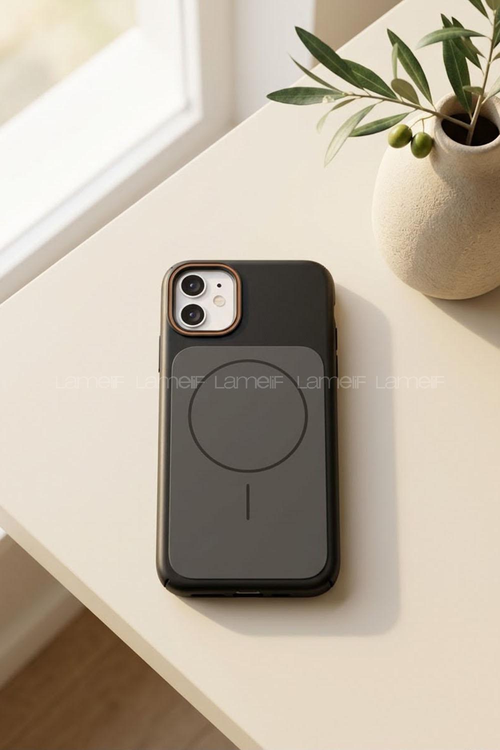 Lamelif iPhone 11 Lüxs Omega Magsafe Kılıf