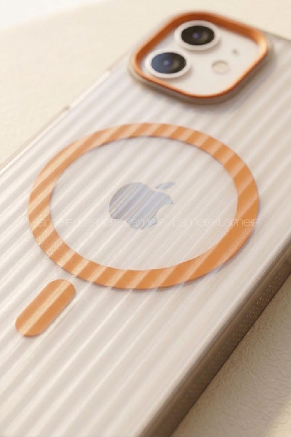 Lamelif iPhone 11 Prestij Serisi Magsafe Tırtıklı Premium Telefon Kılıfı