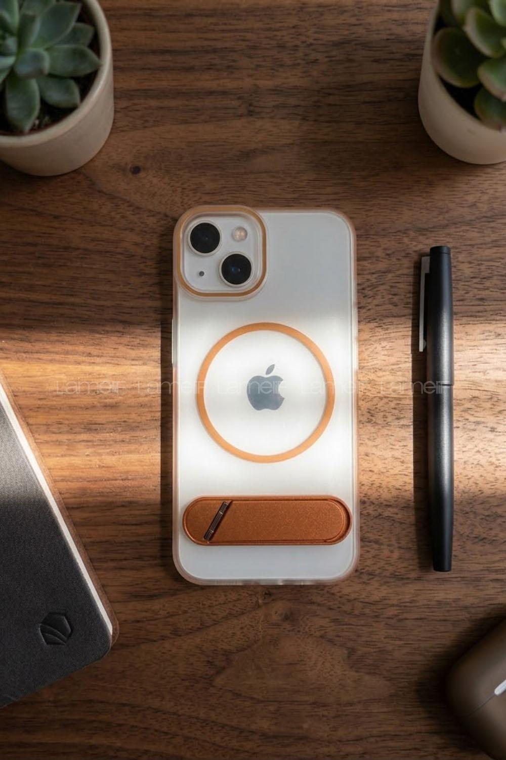 Lamelif iPhone 13/14 Premium Mona Standlı Magsafe Kılıf