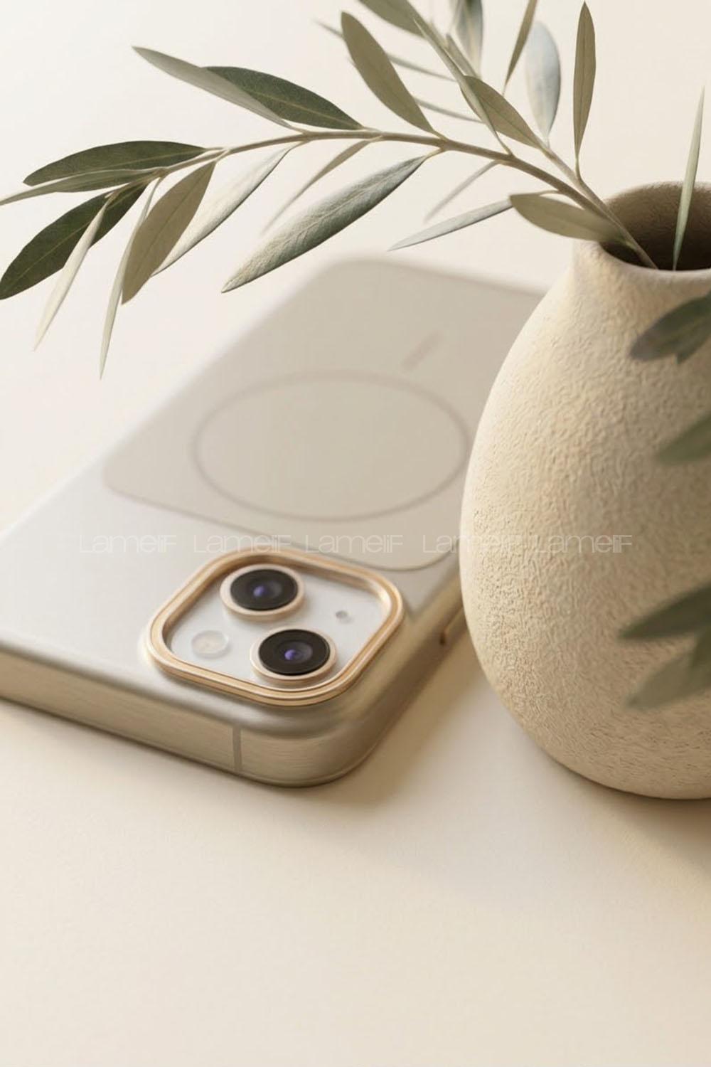 Lamelif iPhone 15 Lüxs Omega Magsafe Kılıf