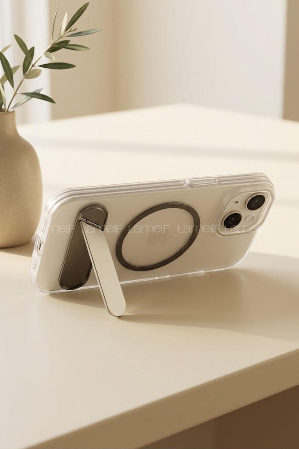 Lamelif iPhone 15 Premium Mona Standlı Magsafe Kılıf