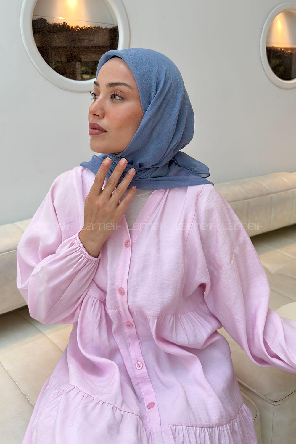 Lamelif Konfor Eşarp Gök Mavi