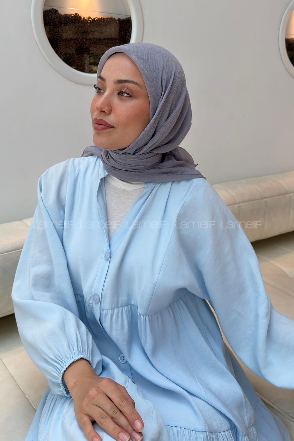 Lamelif Konfor Eşarp Gri