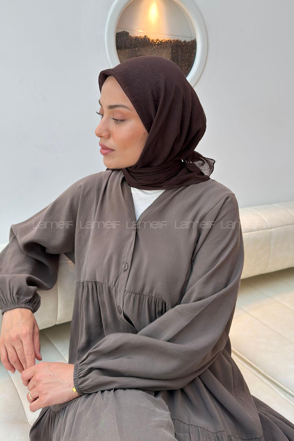 Kakao Cotton Fabric Straight Scarf