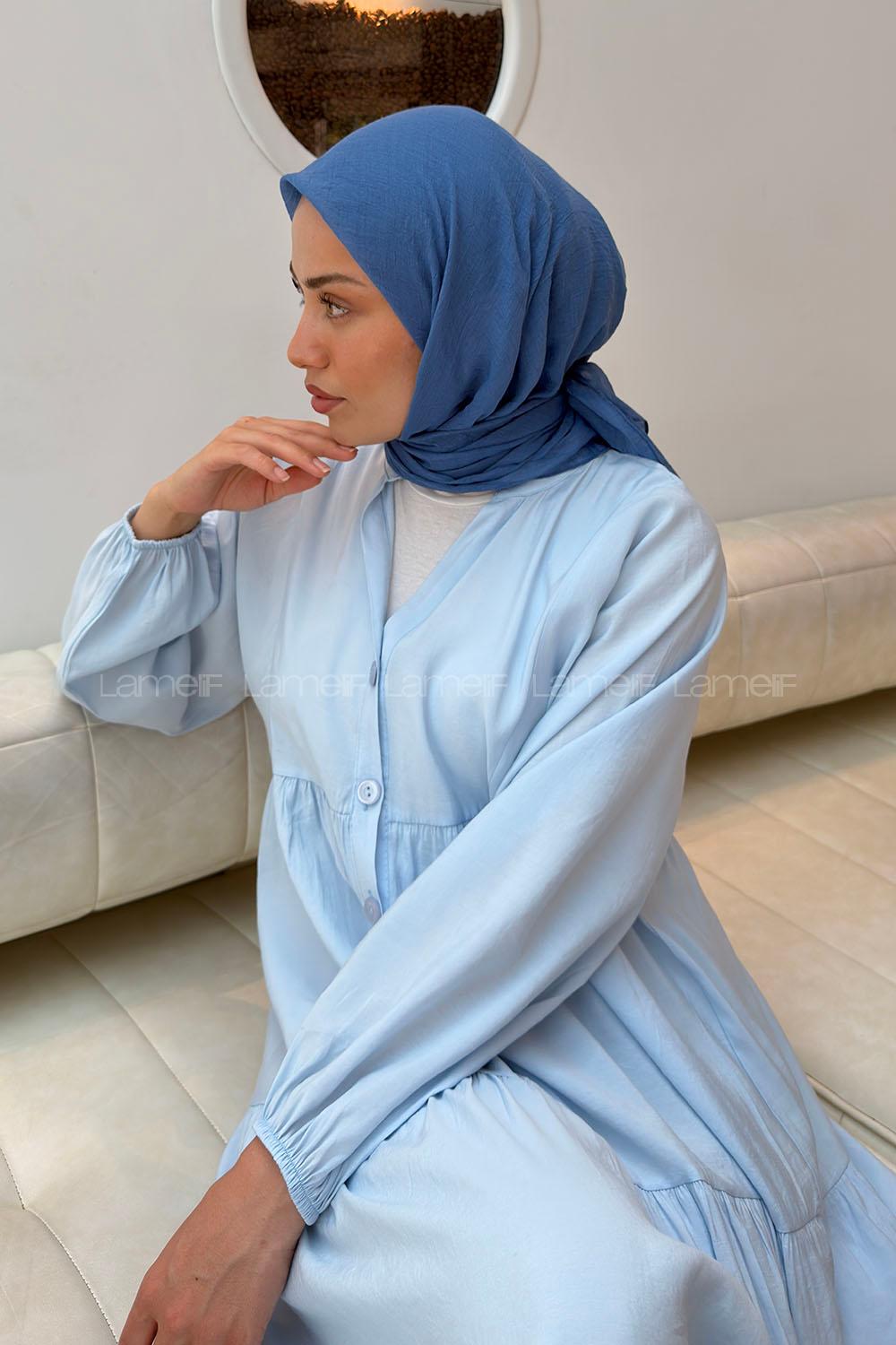 Lamelif Konfor Eşarp Kot Mavisi