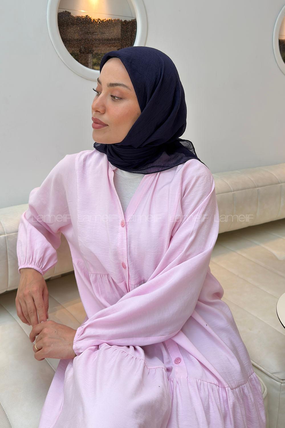 Lamelif Konfor Eşarp Soft Lacivert