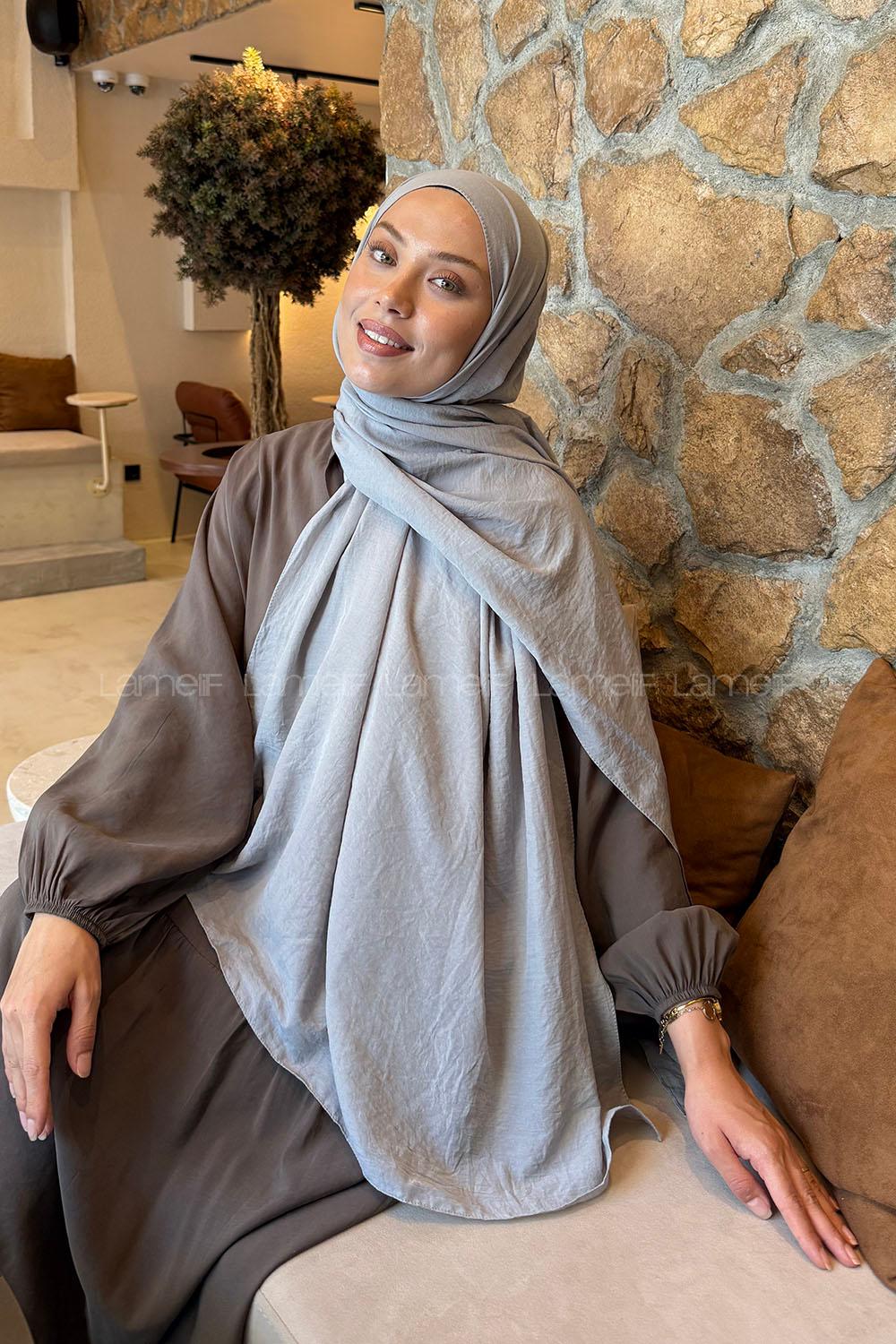 Lamelif Rami Şal Gri