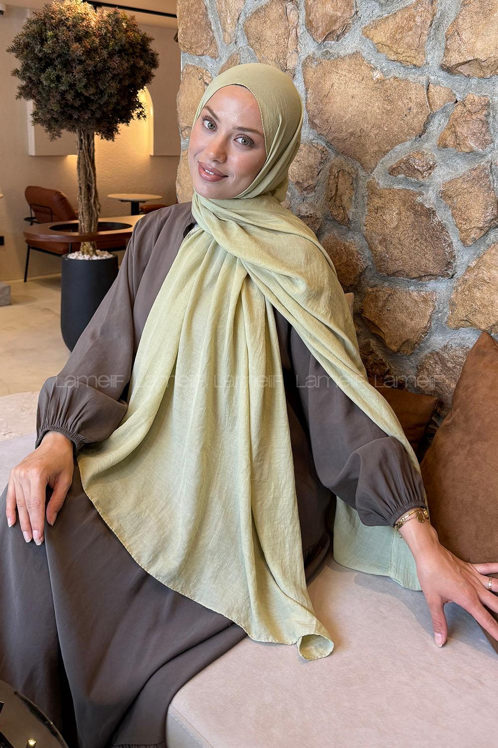 Lamelif Rami Şal Mint Yeşili