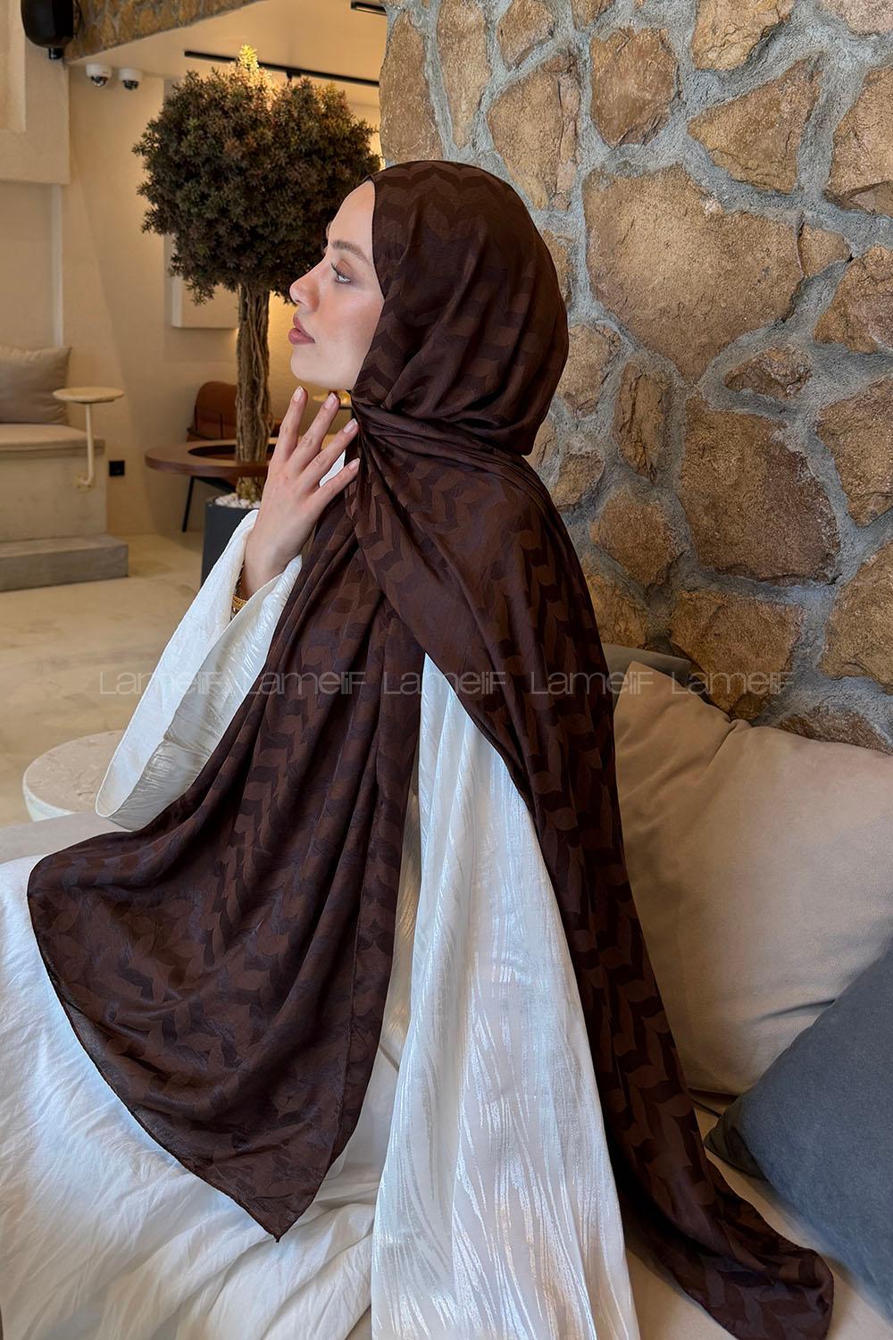 Brown Cotton Fabric Viscose Fabric Printed Shawl
