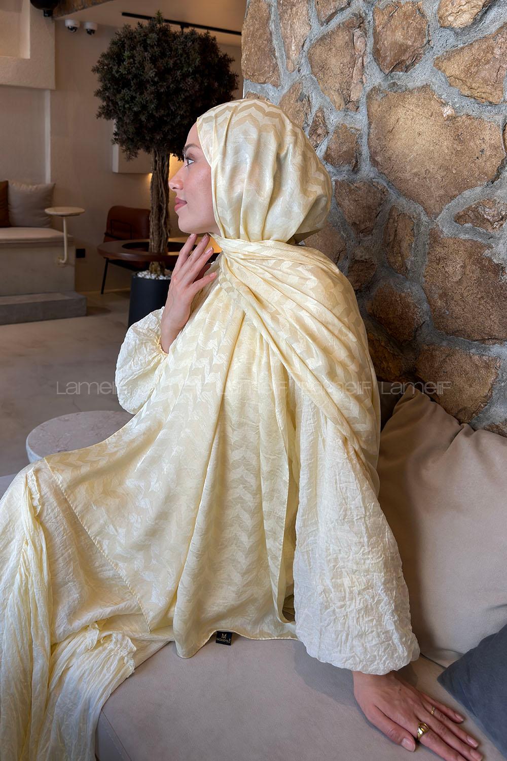 Yellow Cotton Fabric Viscose Fabric Printed Shawl