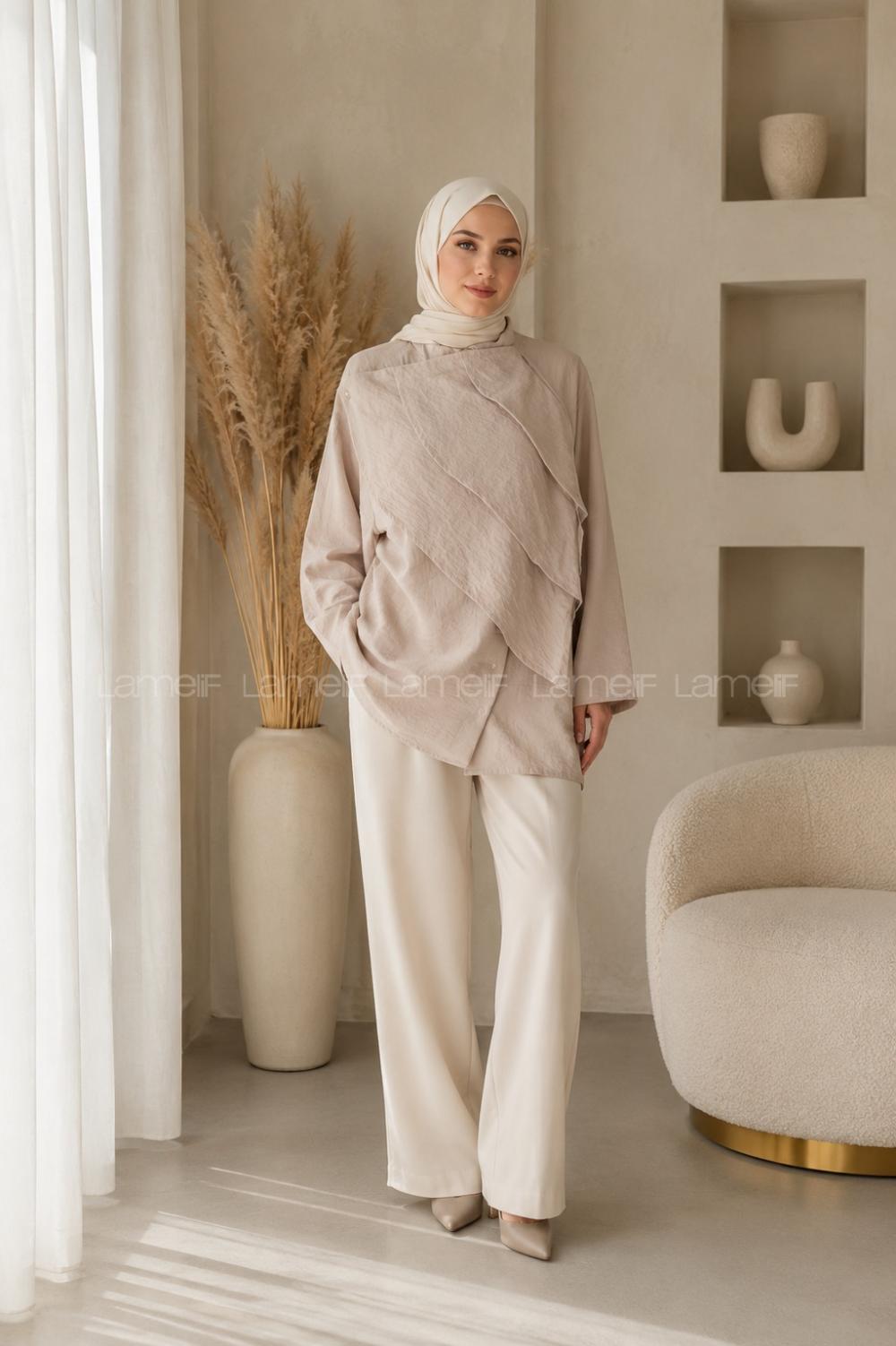 Stone Shirt Collar Linen Tunic