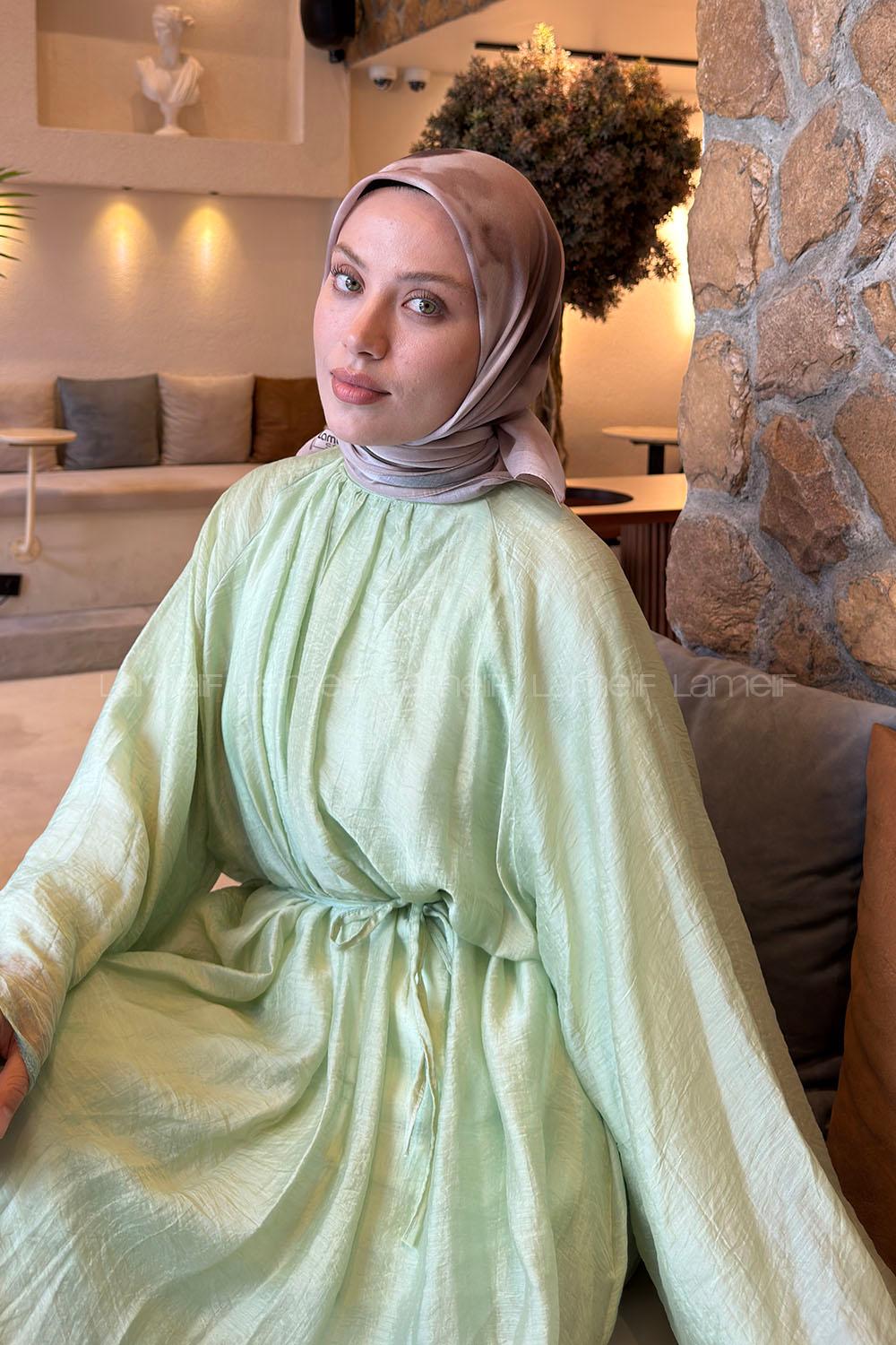 Lamelif Batik Desen Soft Eşarp Vizon