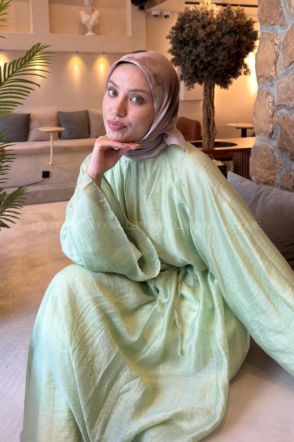 Lamelif Batik Desen Soft Eşarp Vizon