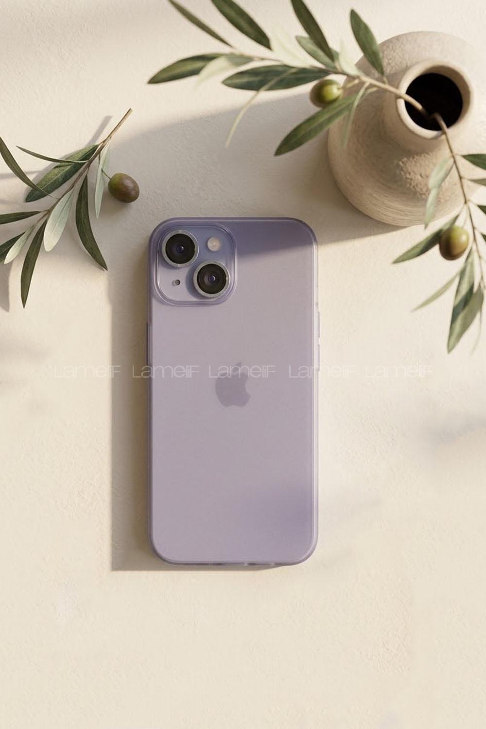 Lamelif İphone 15 Mat Kendinden Lensli Telefon Kılıfı