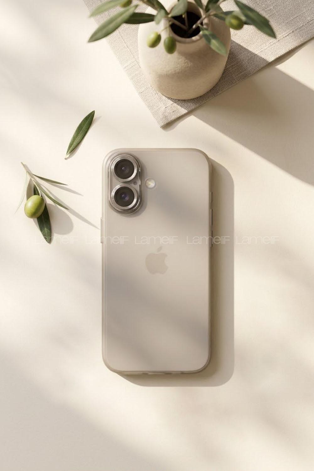 Lamelif İphone 16 Mat Kendinden Lensli Telefon Kılıfı