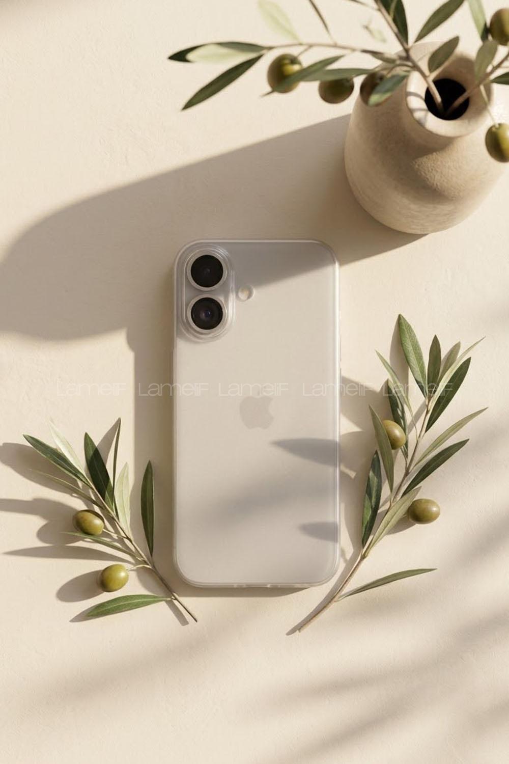 Lamelif İphone 16 Mat Kendinden Lensli Telefon Kılıfı