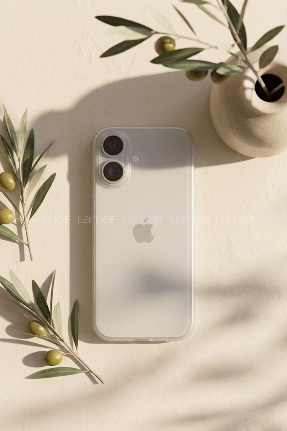 Lamelif İphone 16 Mat Kendinden Lensli Telefon Kılıfı