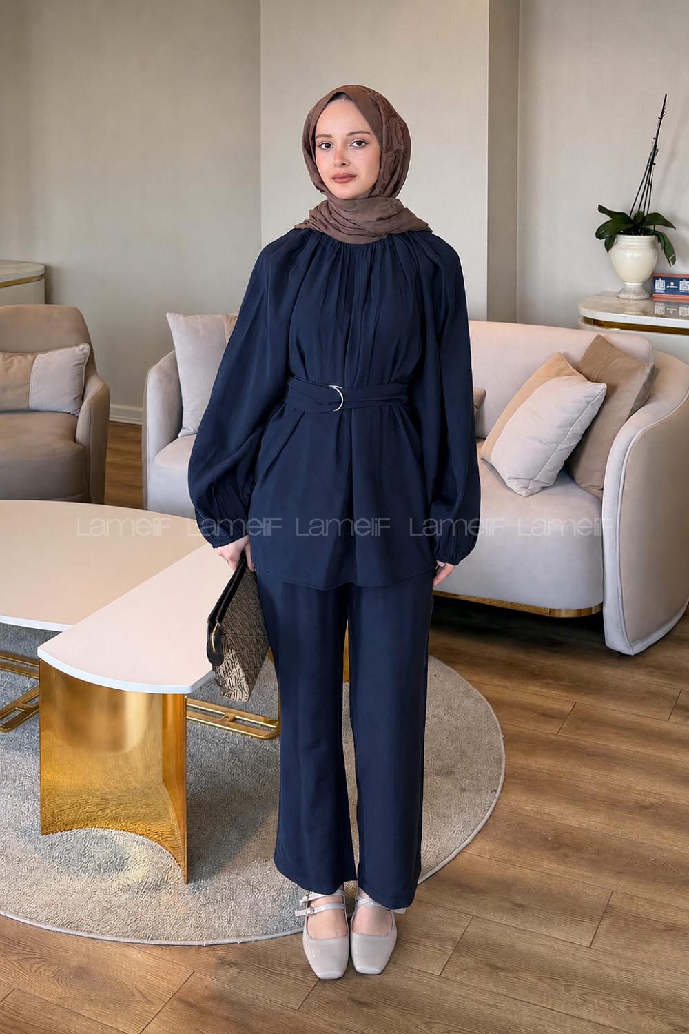 Lamelif Modal Takım Lacivert