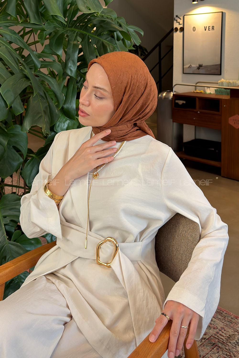Lamelif Bambu Eşarp Badem