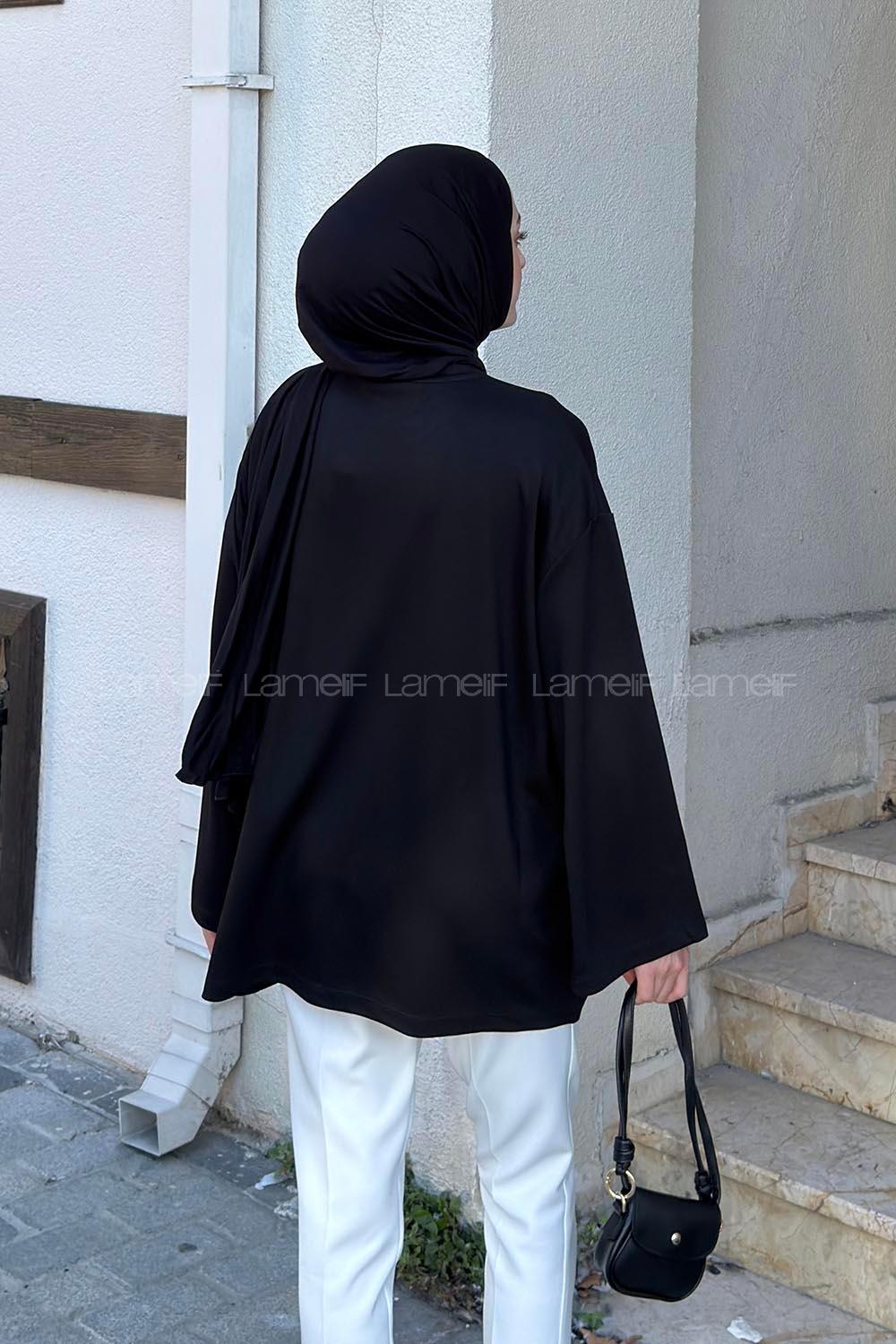 Black Crew Neck Modal Oysho Tunic
