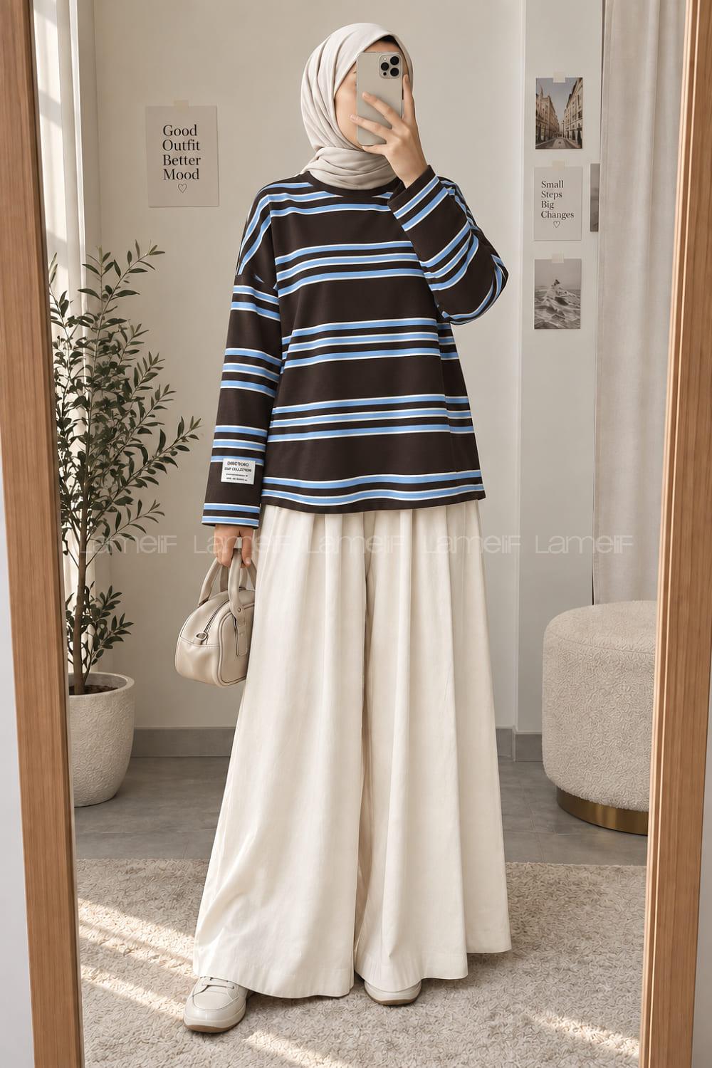 Bitter Brown Crew Neck Long Arm Sweatshirt