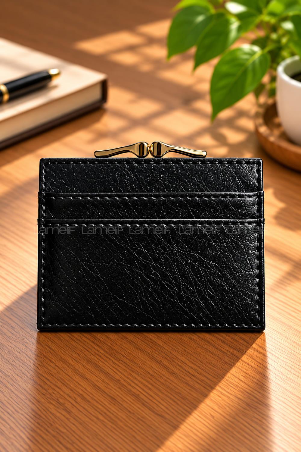 Lamelif Burslu Kartlık Cüzdan Siyah