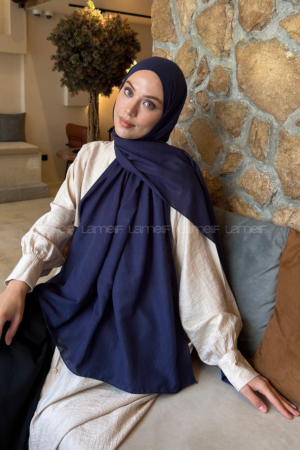 Lamelif Rami Şal Parlament Mavi