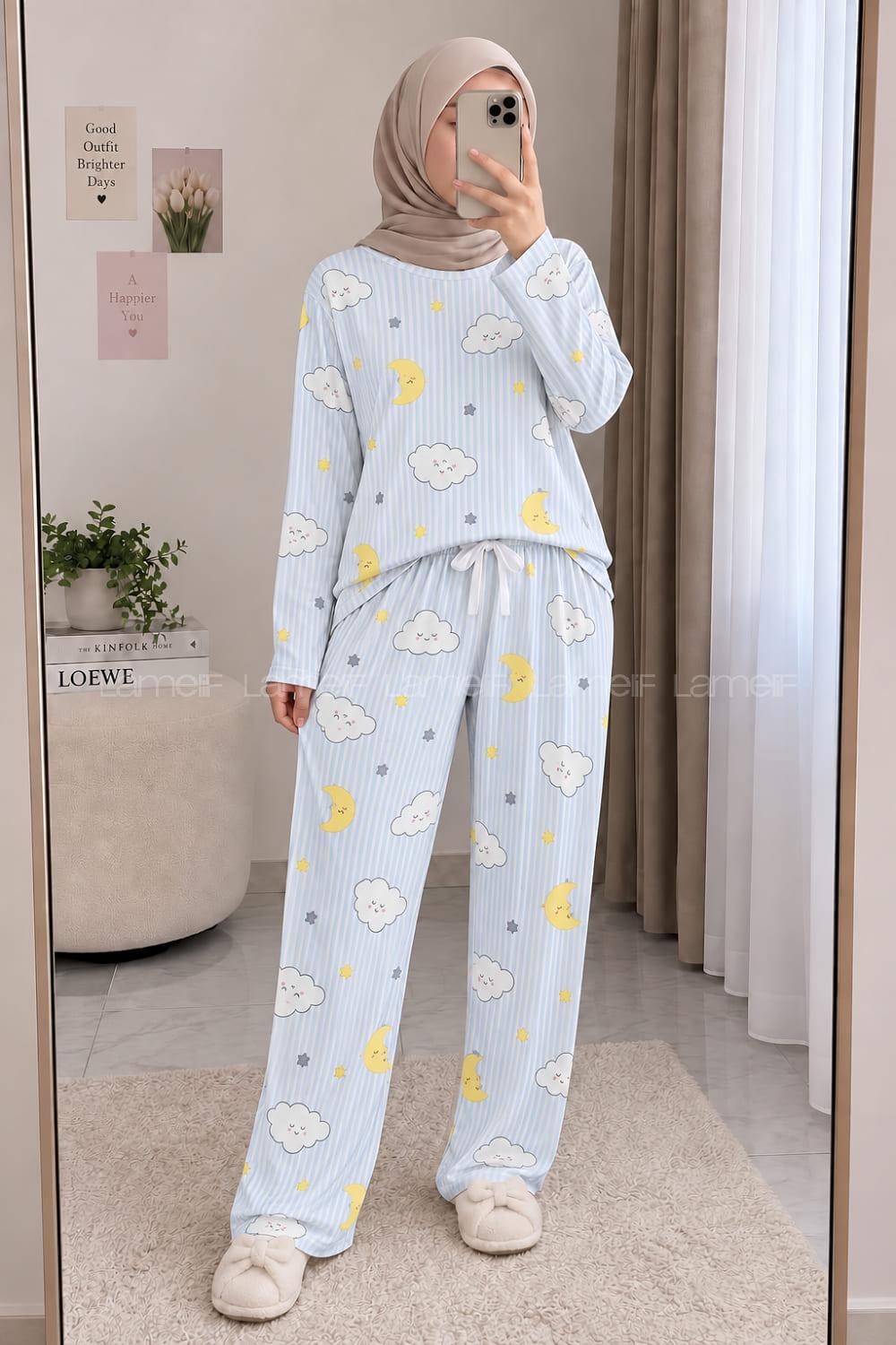 Lamelif Bulut Rüyası Detaylı Pijama Takımı