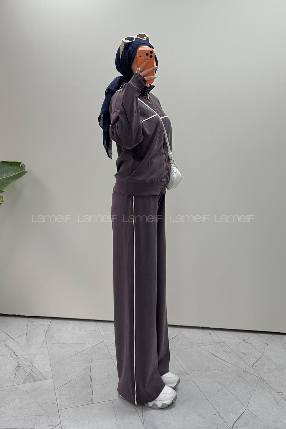 Plum Neckband Long Arm Modal Oysho Regular Trousers Comfortable Suit